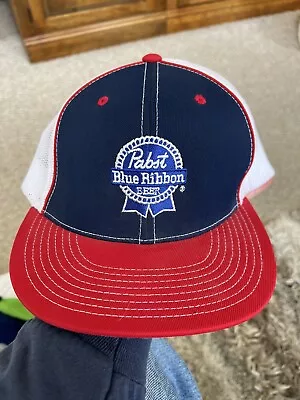 Pacific D Series PABST BLUE RIBBON BEER 5w Fitted Hat - 7 3/8-8 • $25
