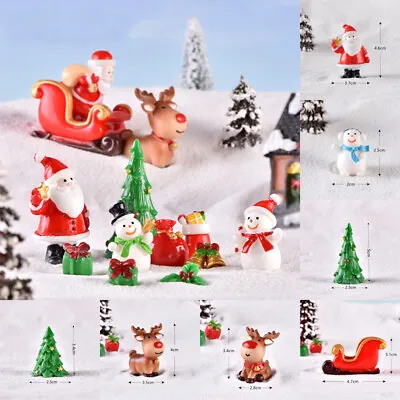 Mini Christmas Ornament Decoration Santa Snowmen Tree Miniature Micro Landscape  • $2.57