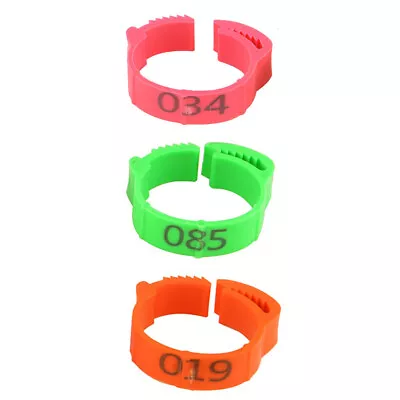 100PCS Chicken Leg Ring Numbered Poultry Duck Quail Foot Tags Clips Leg Ring • £9.69