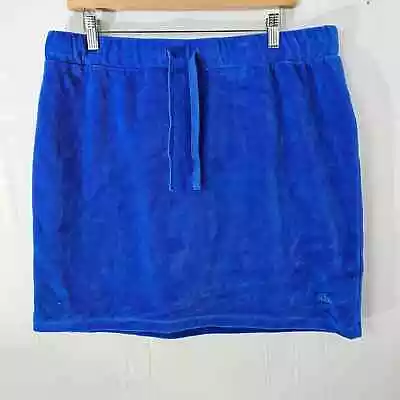 Juicy Couture Womens Skirt Size XXL 2XL Blue Velour Knit Mini Athleisure Y2K • $29.95