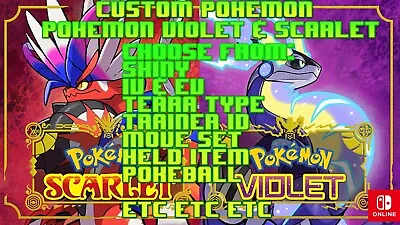 $4 • Buy Custom Pokemon For Pokemon Scarlet & Violet