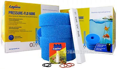 Laguna Pressure Flow Annual Service Kit Uv Bulb Filter Foam New Version • £64.65