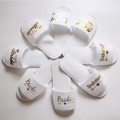 £3.11 • Buy Hot Disposable Bride Bridesmaid Bridal Hen Wedding Sparkling Gold Party Slippers