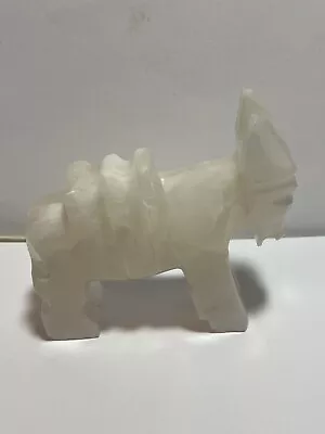 Carved White Onyx Alabaster Stone Marble Donkey Mule Figurine Statue Nativity • $8.99