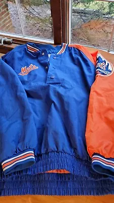 Vintage New York Mets STARTER Mens Puffer Pullover Jacket RARE NY MLB XL • $102.99