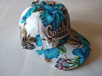 Costa Rica Tropical Floral Strapback Cap Adjustable Hat Summer Beach Travel. • $14.95