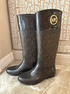 Michael Kors Tall Rubber Rain Boots Size 8 • $22