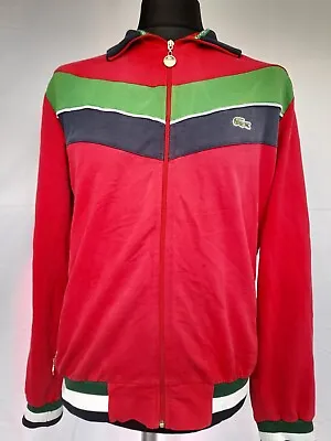 £23.99 • Buy Mens Lacoste Sport Tracksuit Jacket Authentic Rare Size XXL 2XL Red Retro Y2k