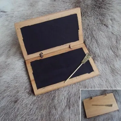 Historical Wax Tablet & Brass Stylus. LARP & Re-enactment. Roman Viking Medieval • £18