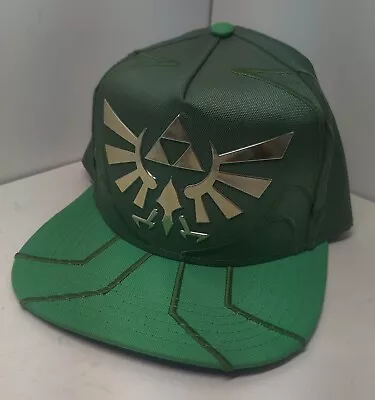 The Legend Of Zelda Snapback Green Cap Hat Gold Plate • $23