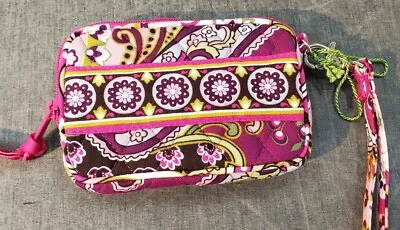 Vera Bradley VERY BERRY PAISLEY Wristlet Wallet Zip Clutch Travel Quilted NWOT • $22.99