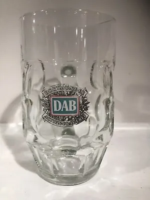 DAB 0.5l Beer Stein Mug Cup Square Circle Thumbprint Dortmunder Vintage • $8.99