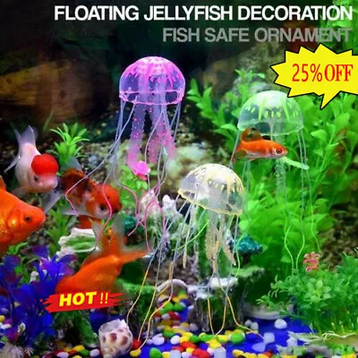 £2.82 • Buy Floating Jelly Fish Glowing Effect Aquarium Tank Ornament Jellyfish Fake