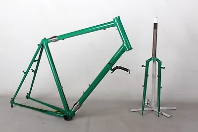 Unknown Steel Touring Frame W/ S&S Couplers 50cm 26in Rim Brake Frame Set Green • $724.97