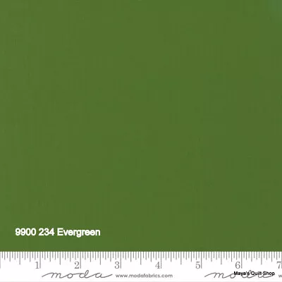 Bella Solids Evergreen Moda 100% USA Grown Cotton #9900 234 • $4.45