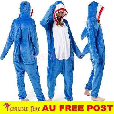 $29.95 • Buy Animal Blue Shark Jumpsuit Onesie Adult Kigurumi Cosplay Unisex Pajamas Costume
