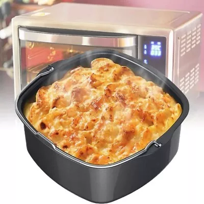 7/8inches Square Cake Baking Basket Non-stick Air Fryer Accessories  Pizza • £10.42