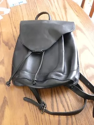 Ellington Rucksack Co.  Black Leather Bag Backpack Unused Portland Oregon Thick • $48.99