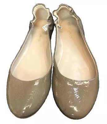 Mossimo Shoes Womens Flats Size 7.5 Ballet Supply CO Taupe Glossy Casual Slip On • $4.43