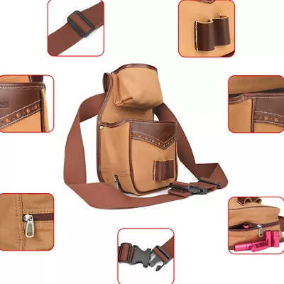 Skeet Trap Shooting Ammo Case Belt Carrier Bag Spent Shell Pouch Canvas-TOURBON • $44.99