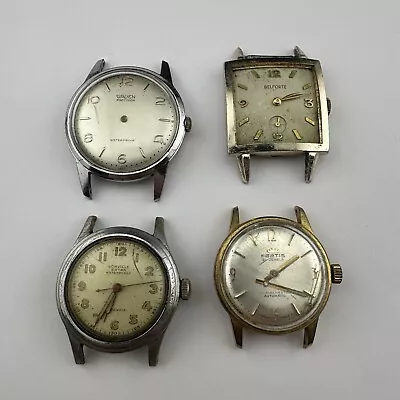 Vintage Men's Mechanical Watch Lot - GRUEN BELFORTE LONVILLE ELGIN - AS IS • $4.99