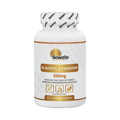 SOWELO N-ACETYL L-TYROSINE 350mg VEGE CAPS NEUROTRANSMITTER FOCUS MOTIVATION • $57.19