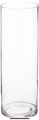 $25 • Buy Clear Cylinder Glass Vase With Great For Floating Candle Arrangement 4 X 12 Inch