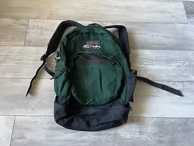 Vintage JANSPORT Green Aztec Hiking Camping Large Backpack - Made In USA • $27.99