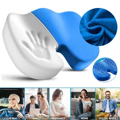 Memory Foam Seat Cushion For Lower Back Pain Pressure Relief Wheelchair Office • £9.49