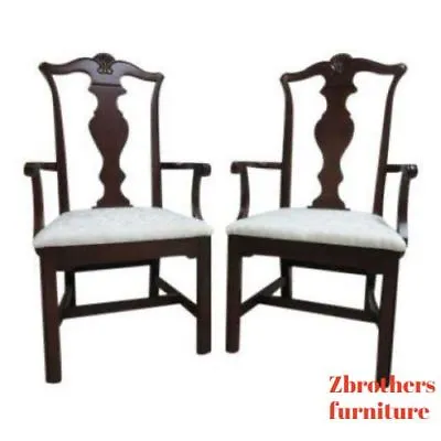 $789 • Buy Pair Of Pennsylvania House Cherry Cortland Manor Dining Room Lounge Arm Chairs B