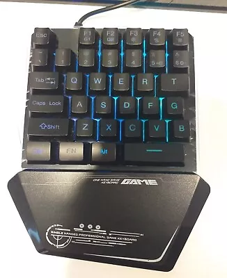 One Handed Gaming Mechanical Keyboard- RGB Backlit (rainbow Coloured) • £8