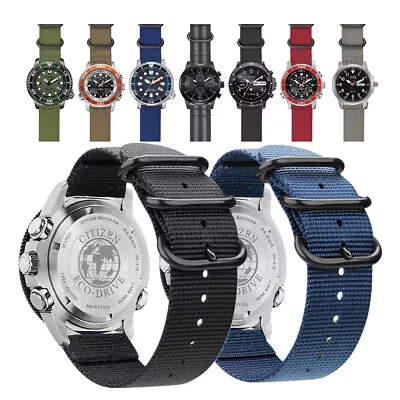 For Citizen Eco-Drive Watch Band 18mm 20mm 22mm Durable Military Nylon Strap • $10.44