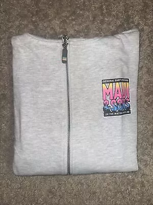 NEW Men's Maui & Sons Full Zip Gray Hoodie Sweatshirt Size Large • $14.99