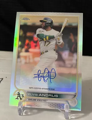 Elvis Andrus Auto Refractor 2022 Topps Chrome Update Ac-ea • $5