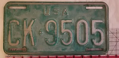 1966 - 1973 USA Military Armed Forces Germany Green License Plate Tag CK 9505 • $18.75