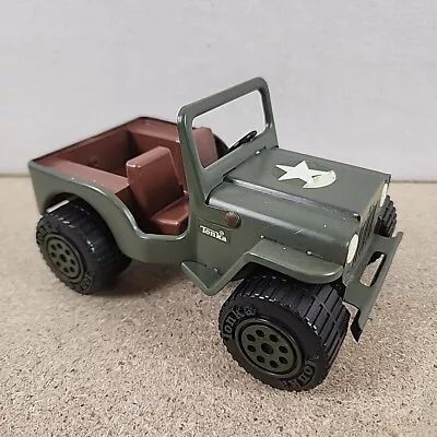 Vintage TONKA Jeep Military RARE Brown Seats Pressed Steel  • $31.90