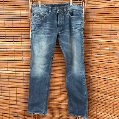 Vintage Diesel Safado Men's Regular Slim Straight Jeans Blue Size W33 L32 (x403) • $59