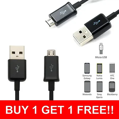 USB To Micro USB Charger Cable For LG G4 G3 G2 Nexus 5 4 Optimus 2X 4X Black * • £2.94