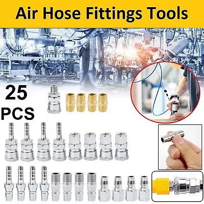 Air Hose Fittings Nitto Type Male Female Barb Coupler Compressor Air Kit Tools • $25.99