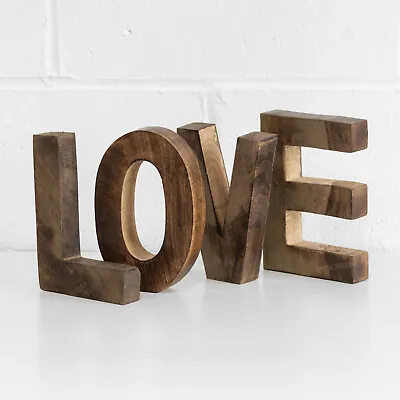 £22 • Buy Wooden Love Block Letters Set 20cm Decorative Ornaments Romantic Sign Home Decor