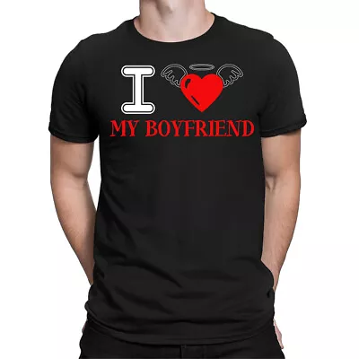 I Love My Boyfriend Worlds Best Soulmates Forever T-Shirt Mens Tee Love Top #E3 • $4.96