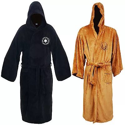 Men Bathrobe Jedi Sith Hooded Bathrobe Cloak Star War Soft Dressing Gown UK • £18.24