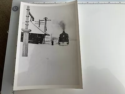 Vintage Photo Rutland Railroad Passenger Train At Station In Snow Summit VT • $4.99