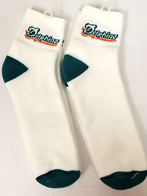 NFL Miami Dolphins Mens Ankle Socks - Size: 9-11 New (Lot Of 2 Pair) • $11.99