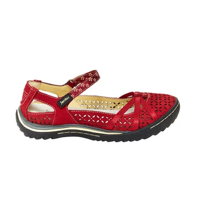 $45.99 • Buy JAMBU Cherry Blossom Suede Mary Jane Leather Flats Eyelet Memory Foam NEW SZ 9.5