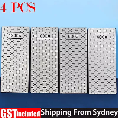$18.99 • Buy 4pcs Diamond Knife Sharpener Sharpening Stone Honeycomb Grind Sharpener Kit AU