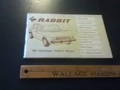 Vintage 1981 Volkswagen Rabbit Glove Compartment Owners Manual  • $8.25