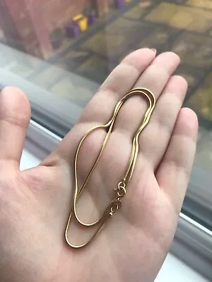 7g 9ct Yellow Gold Vintage Snake Chain Necklace 9k 9 Carat • £350