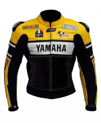 Racing Motorbike Mens Leather Jacket MOTOGP Motorcycle Biker Leather Jackets CE • £119.99