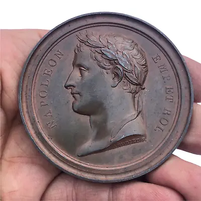 Antique Bronze 68mm Andrieu Emperor Napoleon Bonaparte Plaque Medallion - Lot 2 • £85